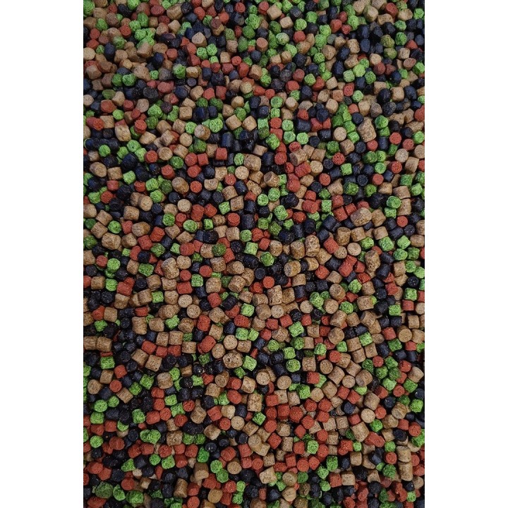 Feeder Bait Pellet 4 mm Tutti-Frutti Green/Black/Red